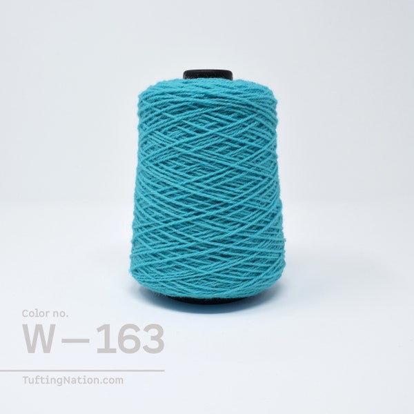 Wool Rug Yarn, Rug Making Wool Yarn , 1/2lb cone, Blue Wool, Tufting Gun Yarn, Punch Needle Yarn, Tapestry Yarn, Blue Yarn Canada, W-163