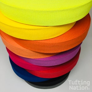 Colorful Rolls of Rug Binding Tape for tufted rug edges finishing. | TuftingNation Canada