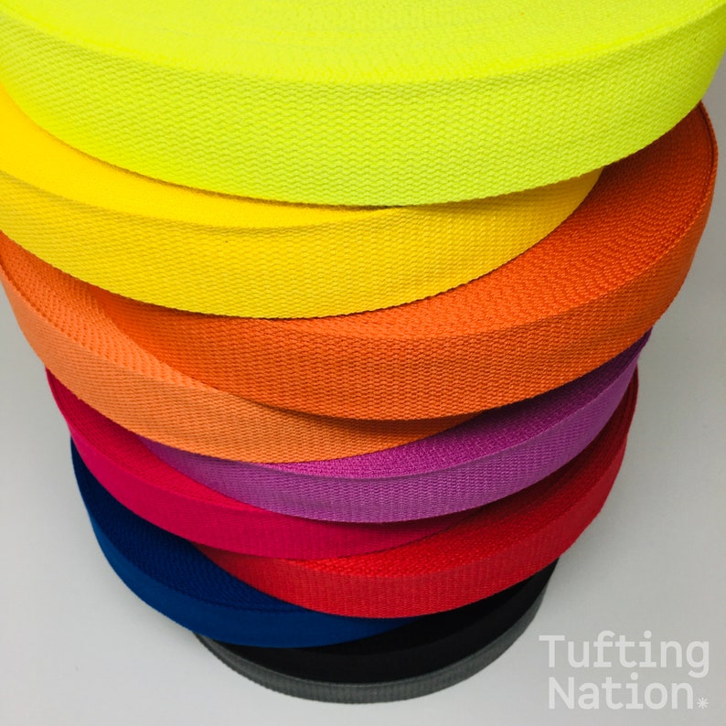 Colorful Rolls of Rug Binding Tape for tufted rug edges finishing. | TuftingNation Canada