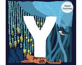 Letter Y Poster - Etsy