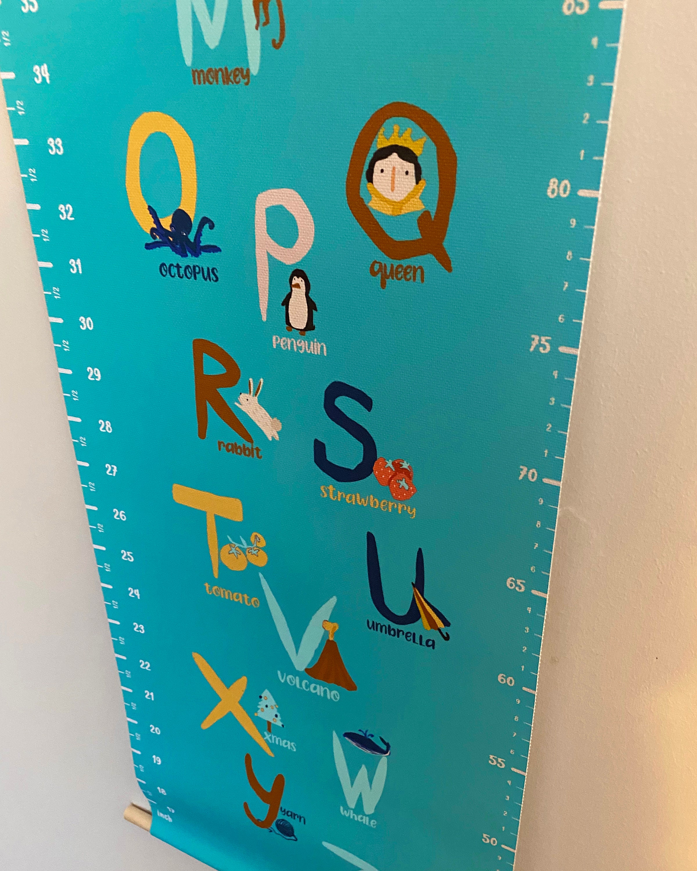 Wall Height Chart for Kids Growth Chart Alphabet Wall Decor Etsy