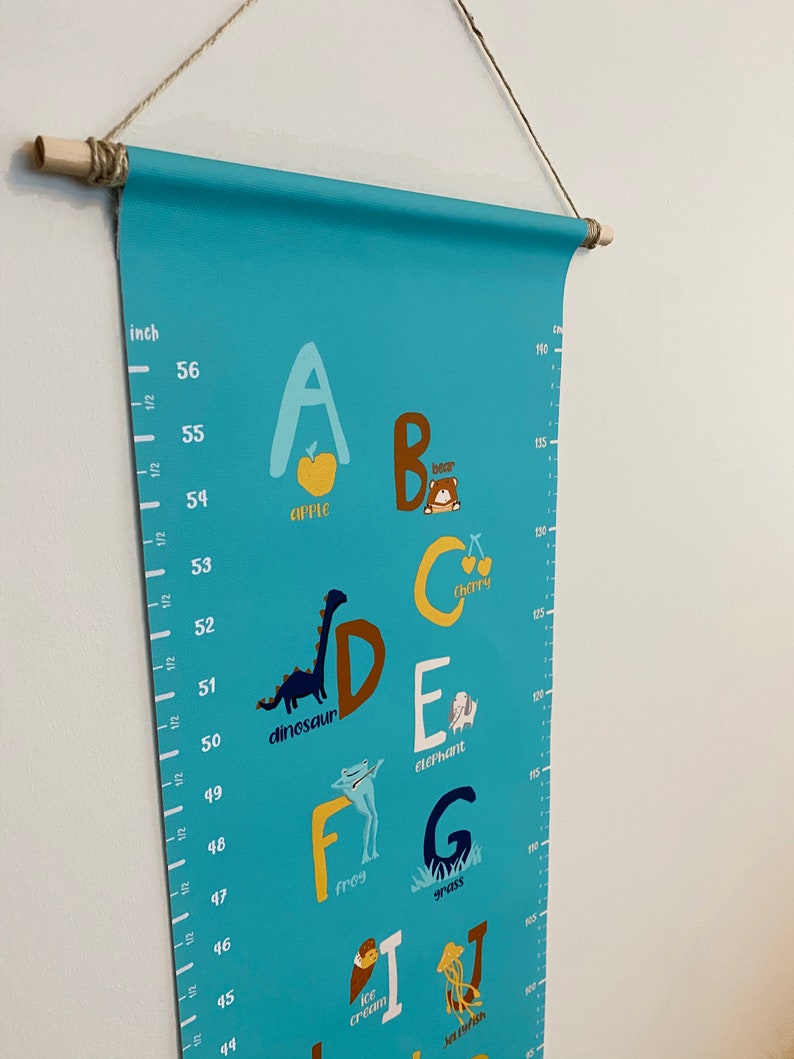 Wall Height Chart for Kids Growth Chart Alphabet Wall Decor Etsy Canada