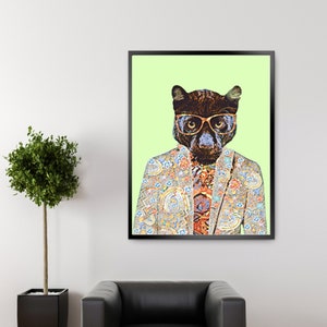 Panther - Panther Painting - Fashion Print - Canvas Art - Funny - Fashion Art - Animal Art - Panther Print - Animal Art Prints - Fashion Art