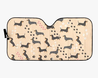 Dachshund Paws Car Windshield Cover