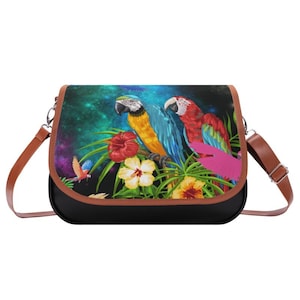 Bolso de hombro de piel Nebulas Parrot