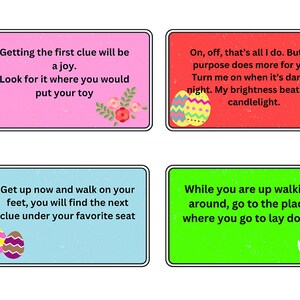 Easter Scavenger Hunt Clues For Kids Easter Game Printable