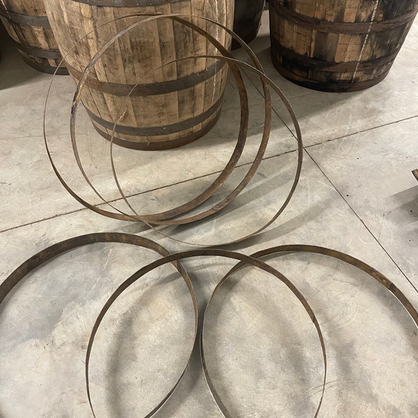 6 Pack Steel Bourbon/Whiskey Rings/Bands/Hoops