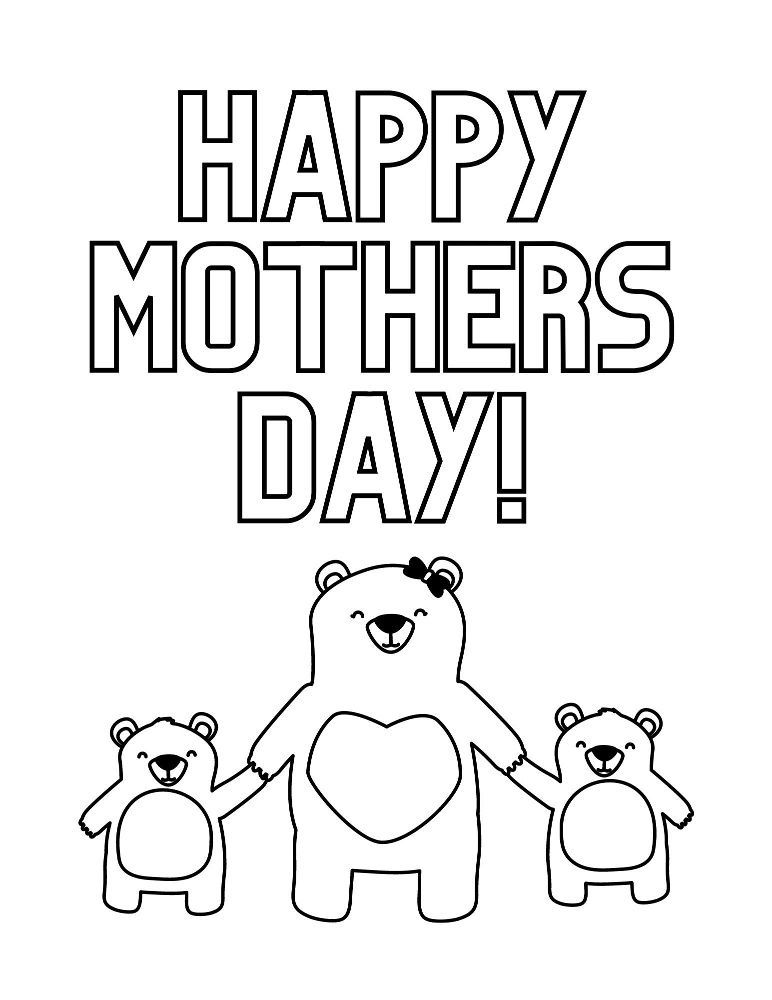 Happy Mother's Day Coloring Page | Etsy