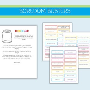 Boredom Busters, Bored Jar, Create a Bordom Buster to keep your kids entertained