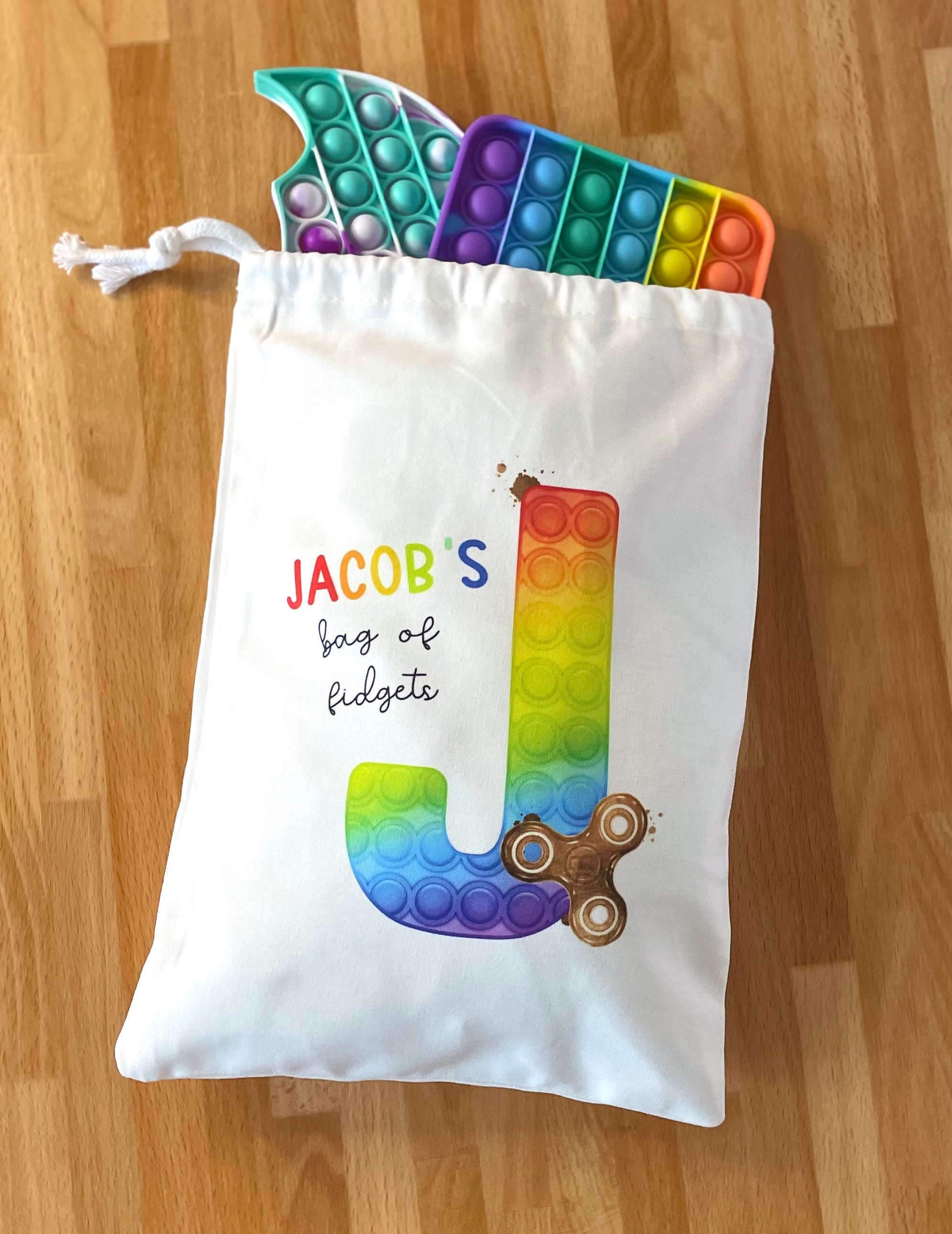 Personalised fidget bag Personalised gift for kids Fidget Etsy