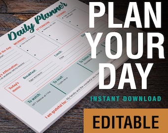 DAILY PLANNER - Editable PDF