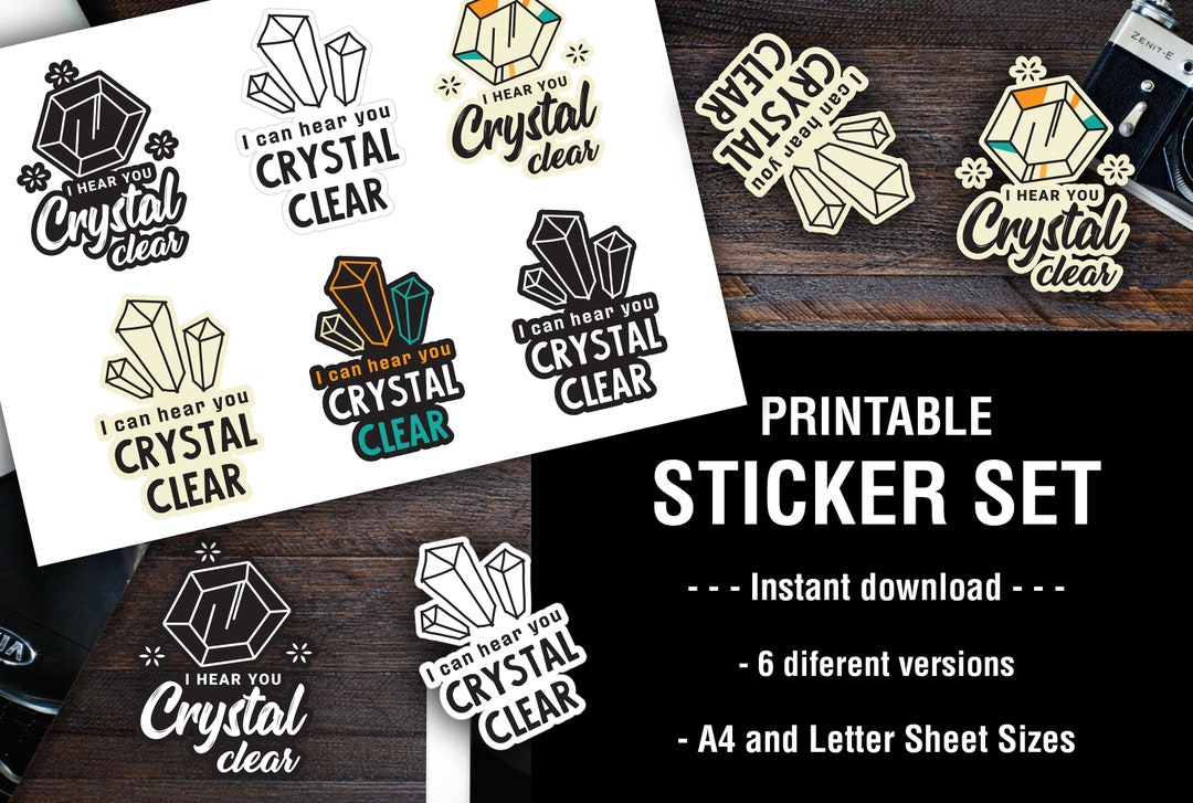Crystals PRINTABLE STICKER SET - Etsy