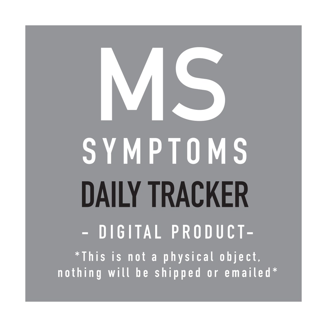 MS Symptom Daily Tracker | Etsy
