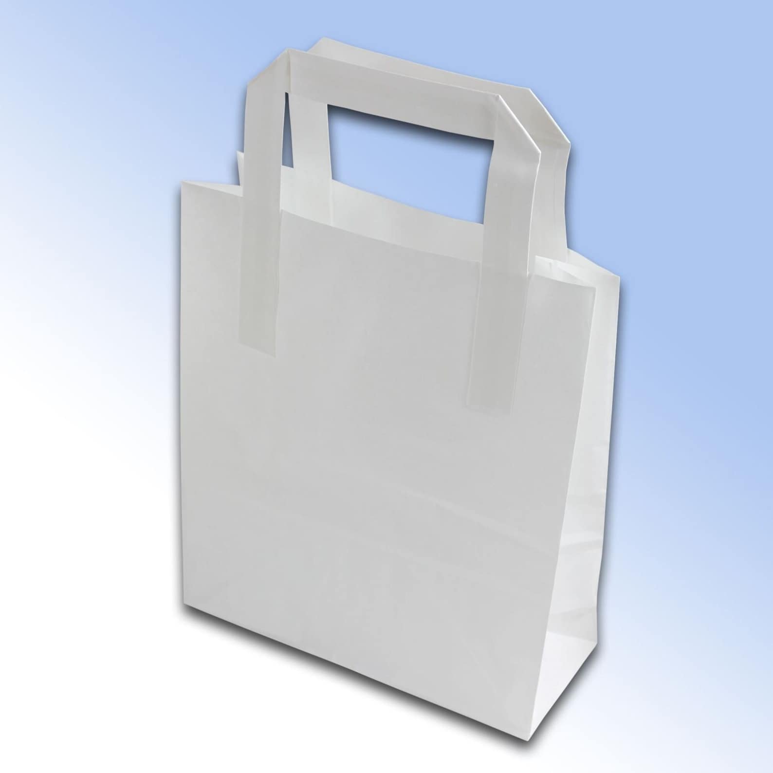 White Kraft Paper SOS Flat Handle Party Paper Bags Takeaway Etsy UK