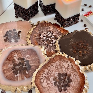Coffee Resin Coasters - Perfect Gift for Coffee Lovers