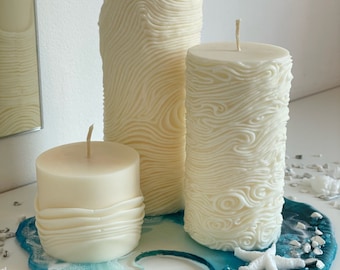 Trio wave soy candles - Azure coast scented set