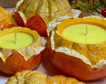 Orange Gift Set: Resin Coasters, Candle, Lucky Horseshoe