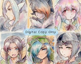 Surprise Me! Quick Watercolor Commissions (Digital Copy Only)