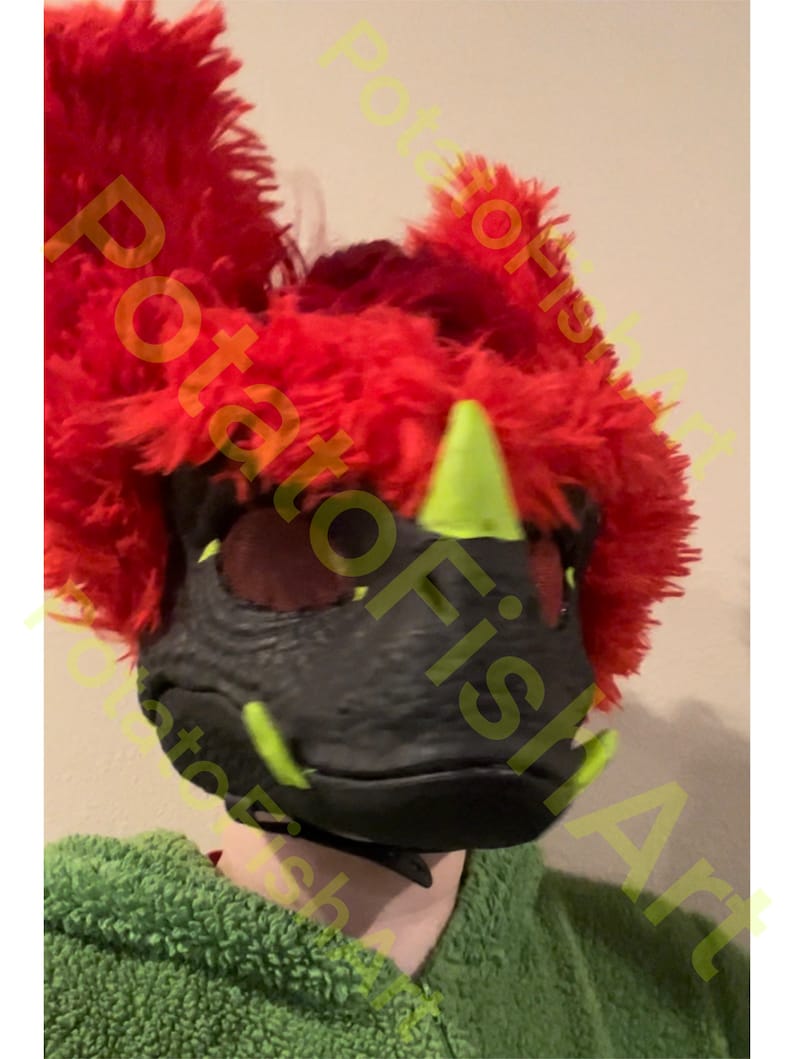 Furred Dino Mask READ DESC Etsy