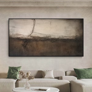 Large Original Beige Brown Abstract Painting Brown Wabi Sabi Wall Art Brown Minimalist Texture Painting Modern Boho Abstract Wall Decor