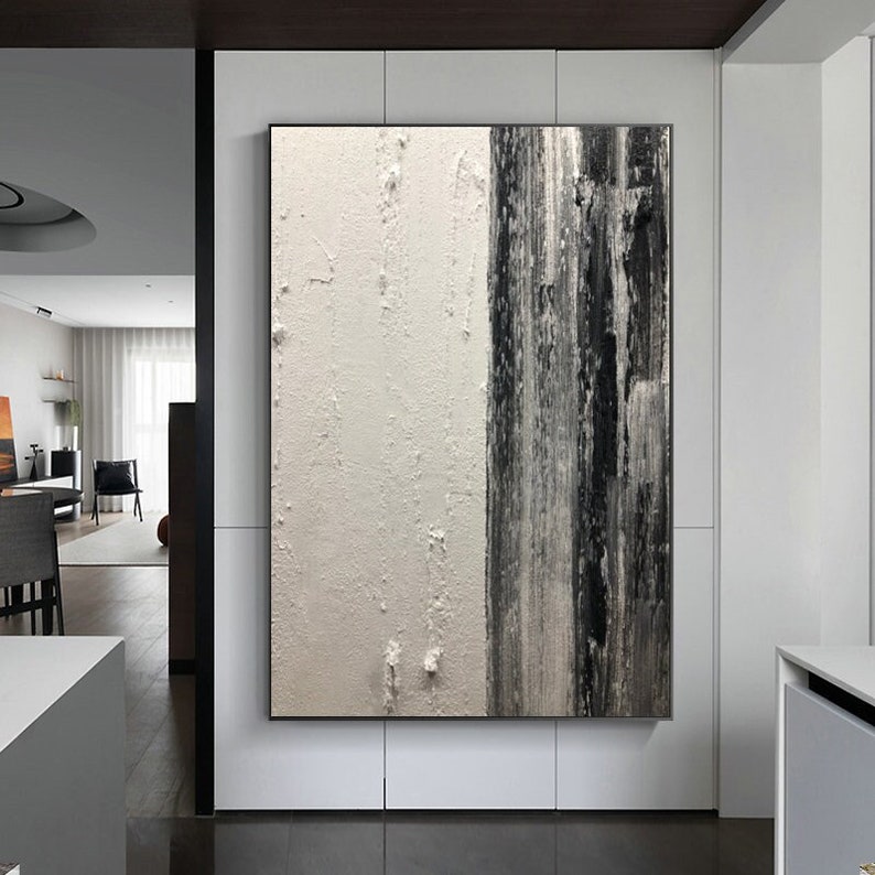 Large Black and White Wall Art Black and White Minimalist Etsy