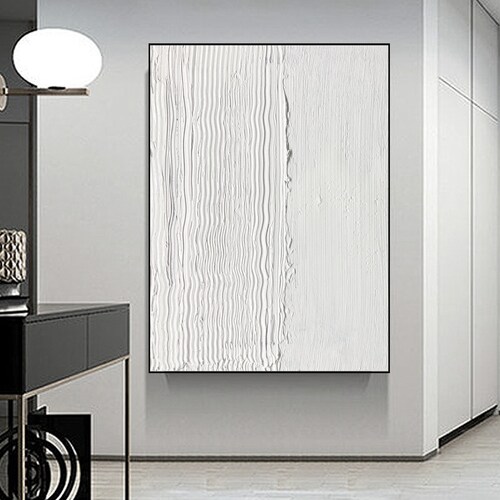 White Texture Abstract Painting, Modern Minimalism Painting, Minimalist Abstract Wall Art, Textured Acrylic shops Painting On Canvas, Wall Art