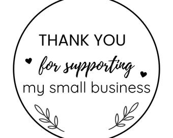 Small Business Thank You Sticker, Round Packaging Label, Customer Appreciation Seal
