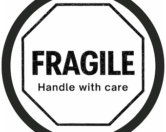 Fragile Handle With Care Shipping Stickers, Breakable Package Labels
