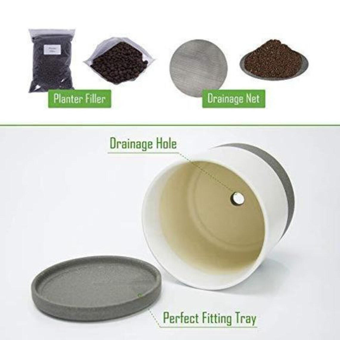 Ceramic Planter Pot with Drainage Hole and Saucer Indoor Etsy