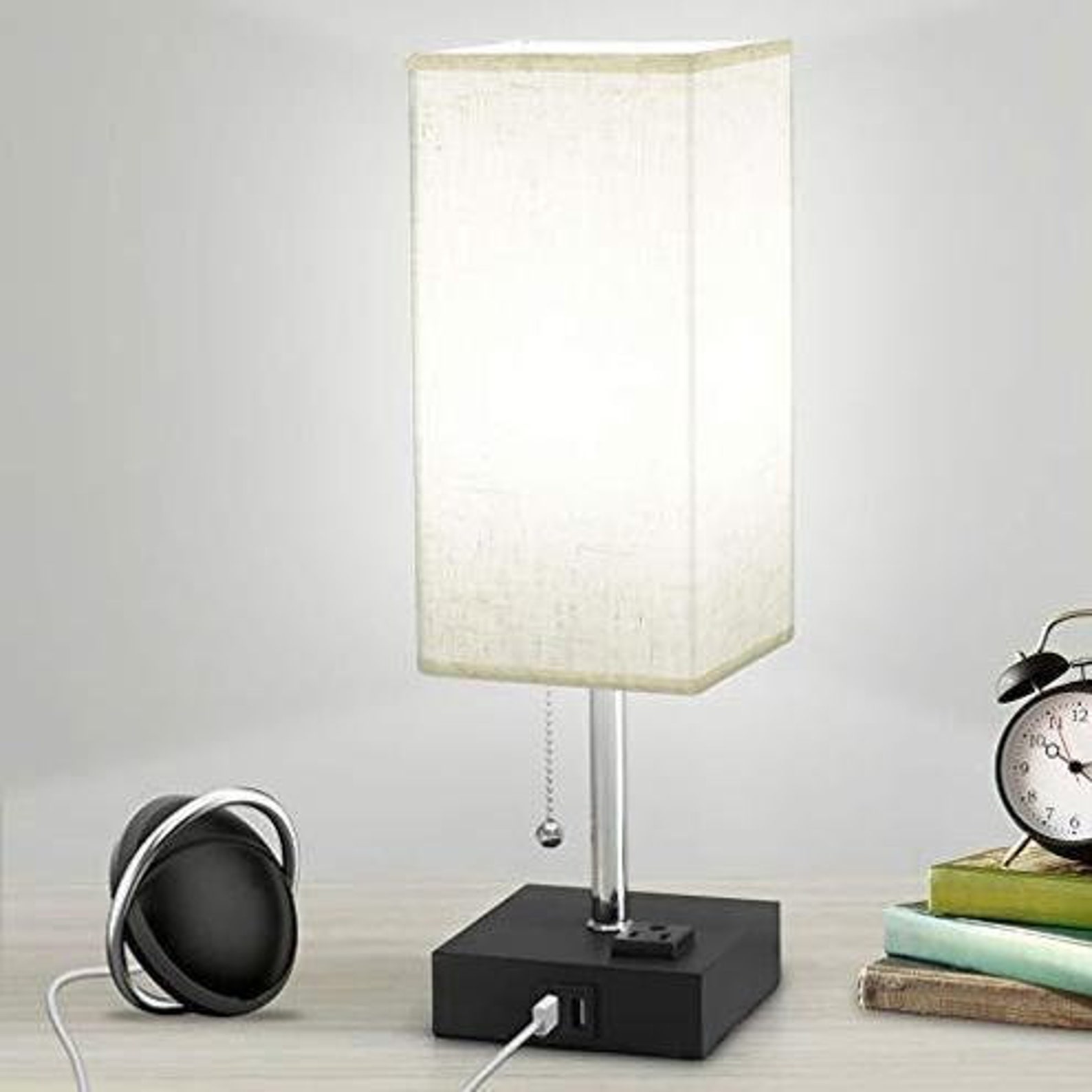 Table lamp with usb port bedside lamps with 2 fast usb Etsy