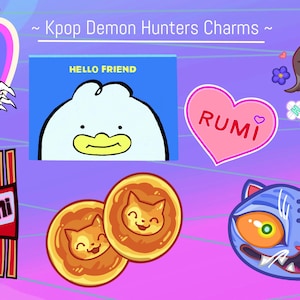 Kpop Demon Hunters ~ Rainbow Acrylic Charms