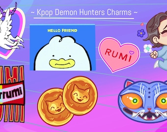 Kpop Demon Hunters ~ Rainbow Acrylic Charms