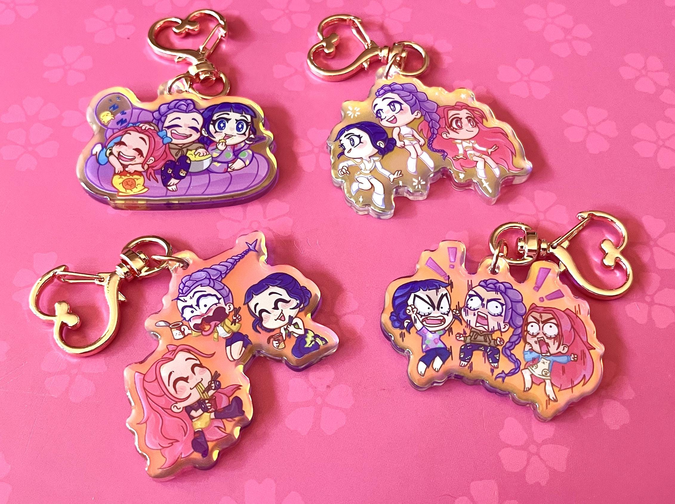 Kpop Demon Hunters ~ Huntrix Don't Quit ~ Rainbow Acrylic Charms