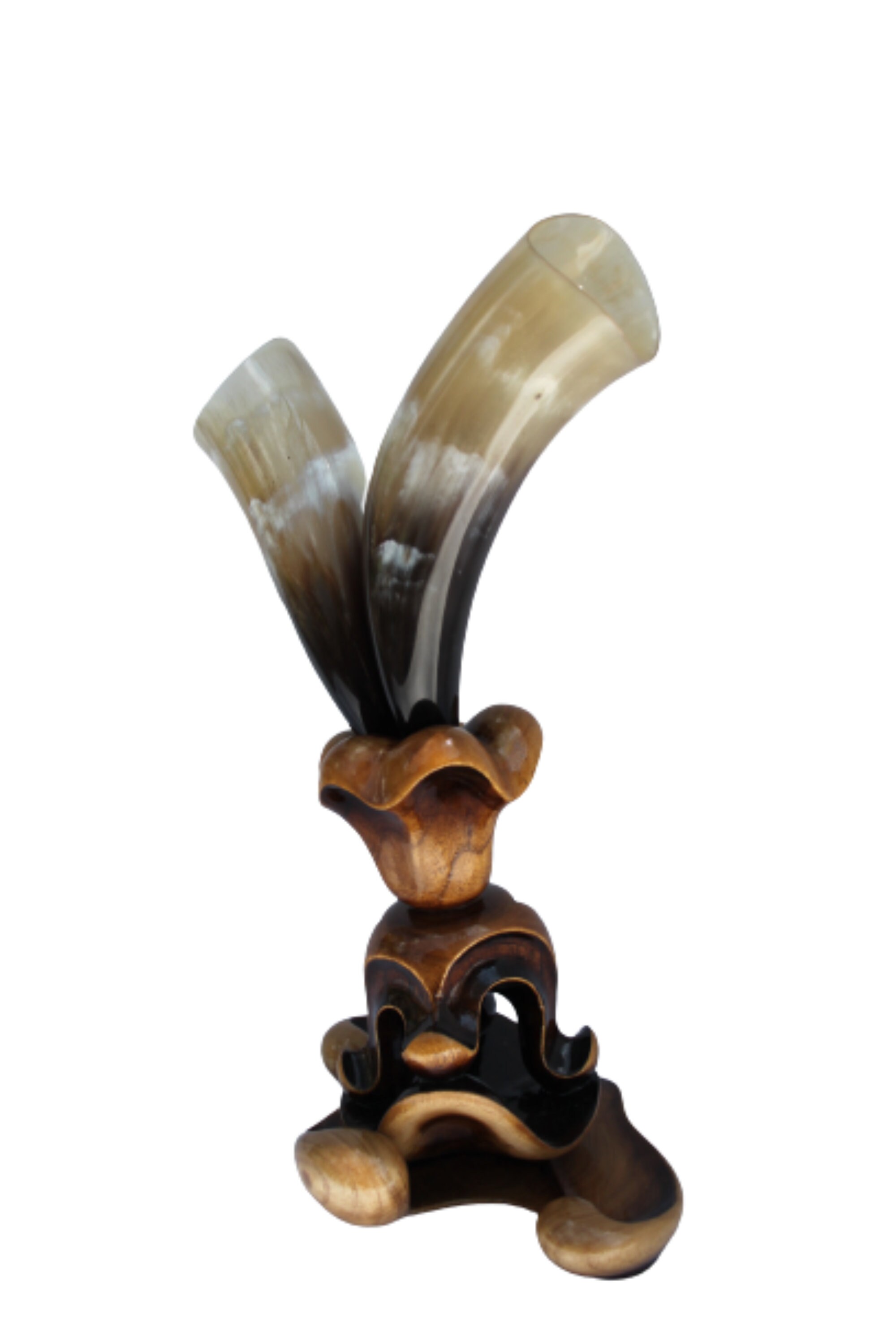 Drinking Horn With Wooden Stand Great Gift for Wedding for Etsy UK