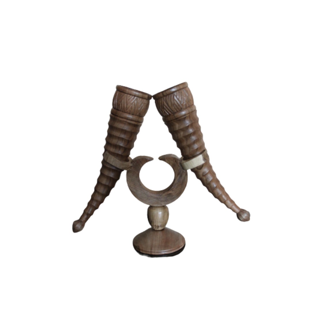 Wooden Walnut Drinking Horn, Gift for Wedding, for Birthday, Drinking