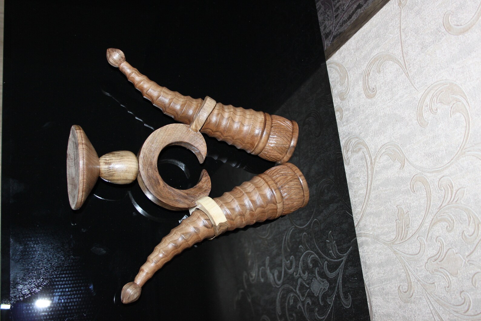 Wooden Walnut Drinking Horn Gift for Wedding for Birthday Etsy UK