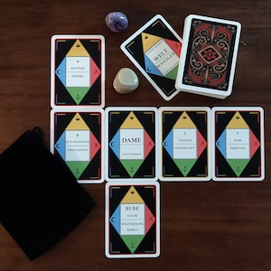 Cartes d’oracle français, coaching carte-placage CONVERTISSEUR MONDIAL, création de cartes Outil de divination pour Wicca et sorcières