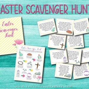 Easter Scavenger Hunt + Scripture Card Set