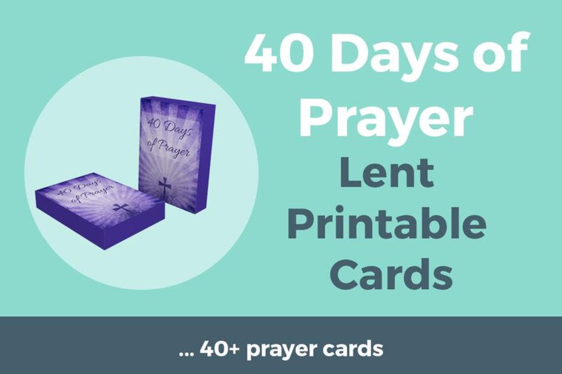 40 Days of Prayer Lent Printable Cards Etsy