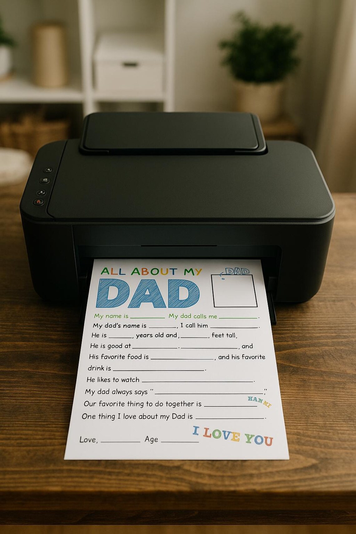 Fathers Day Survey Printable | All About Dad Questionnaire | Kids ...