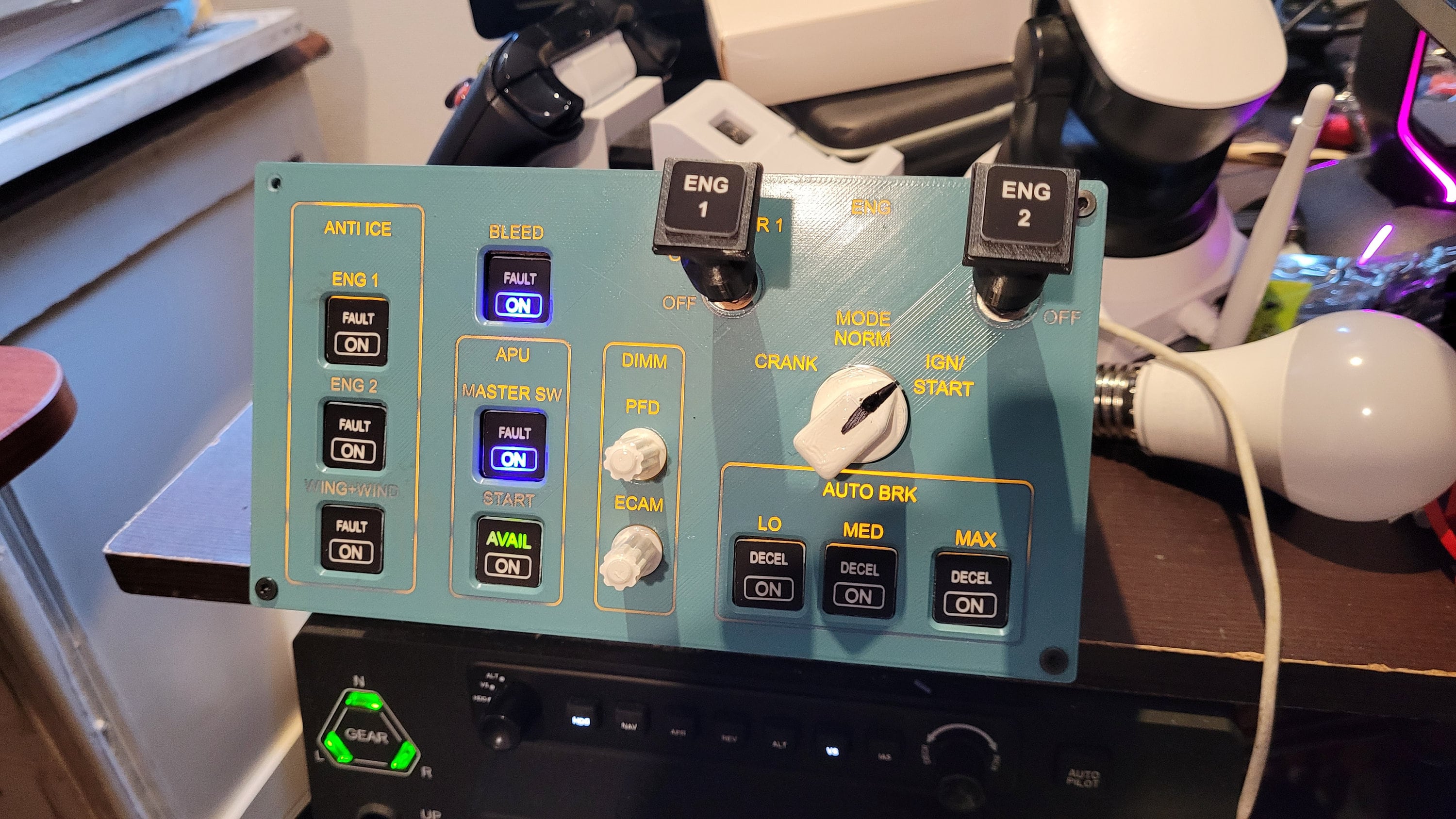 Airbus A320 Like Panel for Ignition and Apu System for Microsoft Flight