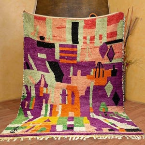 Custom moroccan rug, Berber carpet, Genuine Wool rug, Handmade rug, Beni ourain style, Area rug,Beni ourain rug, Authentic Moroccan rug.