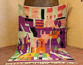Custom moroccan rug, Berber carpet, Genuine Wool rug, Handmade rug, Beni ourain style, Area rug,Beni ourain rug, Authentic Moroccan rug.
