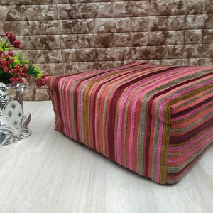 Large moroccan pouf, floor pouf, Square pouf, ottoman poufs , ottomans pouf, yoga meditation cushion, pouf footstool, pouf ottoman unstuffed