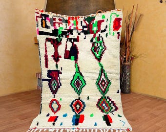 Custom moroccan rug, Moroccan rug Hand knotted, Beni ourain rug, all wool berber rug, Custom rug, handmade rug, Genuine lamb wool Area rug.