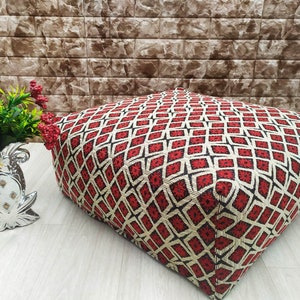 Large moroccan pouf, floor pouf, Square pouf, ottoman poufs , ottomans pouf, yoga meditation cushion, pouf footstool, pouf ottoman unstuffed