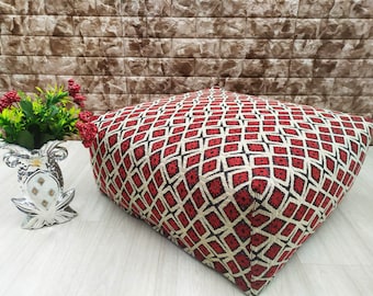 Large moroccan pouf, floor pouf, Square pouf, ottoman poufs , ottomans pouf, yoga meditation cushion, pouf footstool, pouf ottoman unstuffed