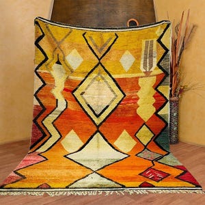 Custom Berber carpet, Genuine Wool rug, Handmade rug, Beni ourain style, Area rug,Beni ourain rug, Authentic Moroccan rug.