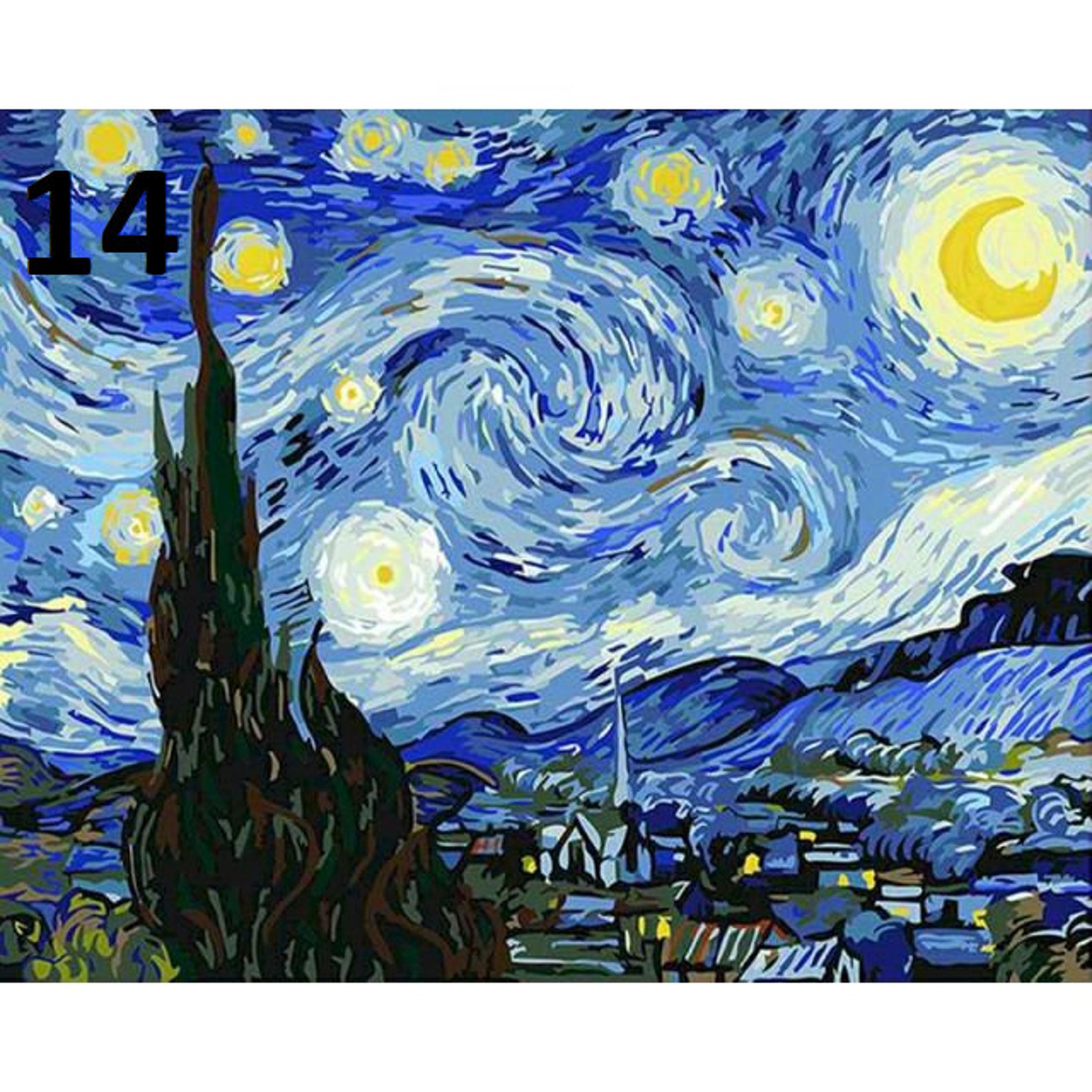 Paint By Numbers Kit Van Gogh Paint by numbers kit paint Etsy