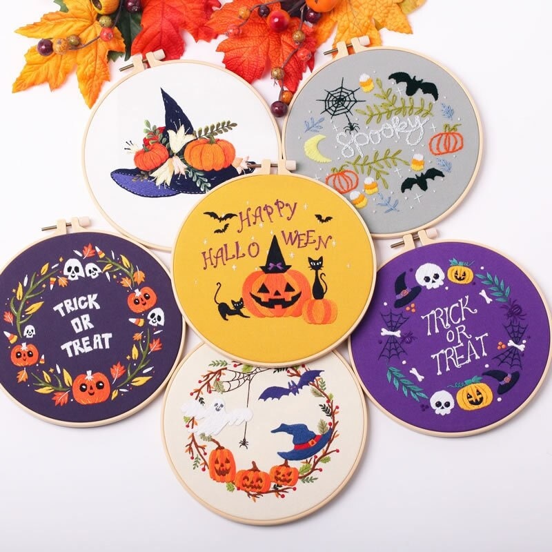 Halloween Embroidery kit Embroidery Kit for Etsy